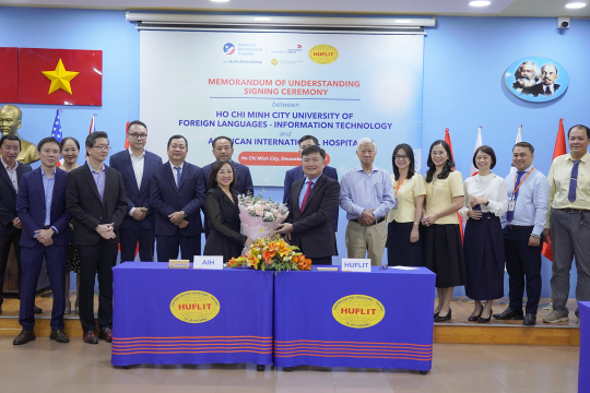 BỆNH VIỆN QUỐC TẾ MỸ (AIH) VÀ HUFLIT HỢP TÁC PHÁT TRIỂN NGUỒN NHÂN LỰC TRONG Y TẾ