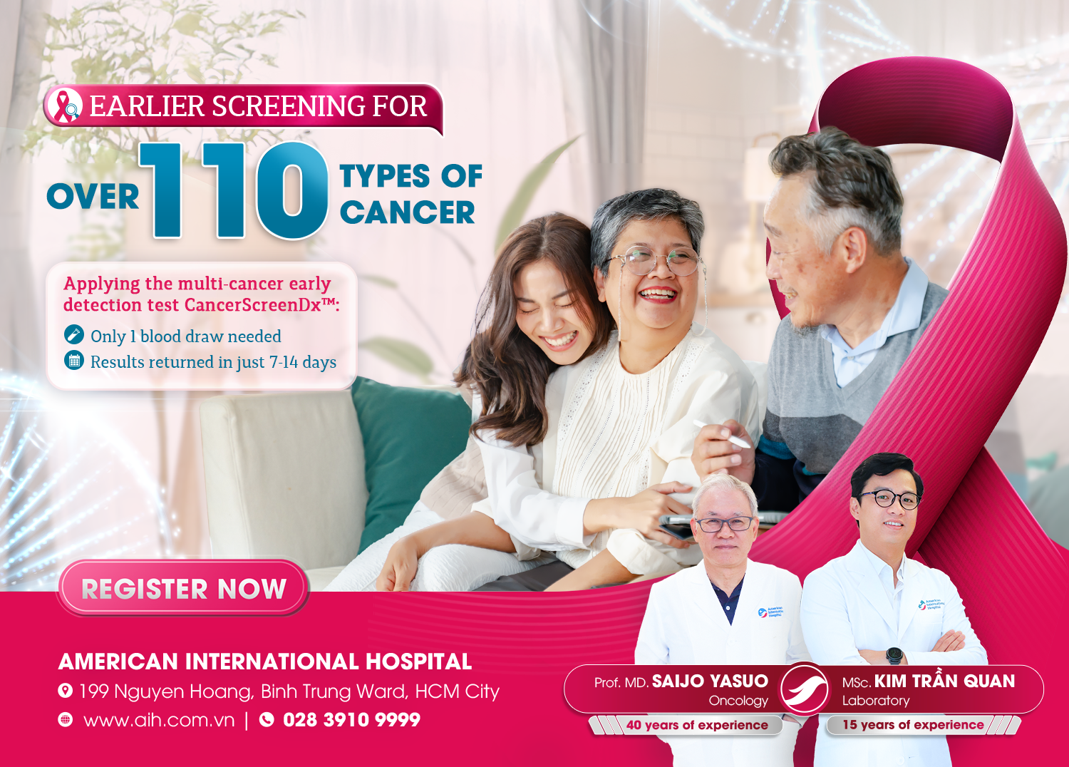 AMERICAN INTERNATIONAL HOSPITAL (AIH) PIONEERS THE APPLICATION OF CANCERSCREENDXTM CANCER SCREENING TEST