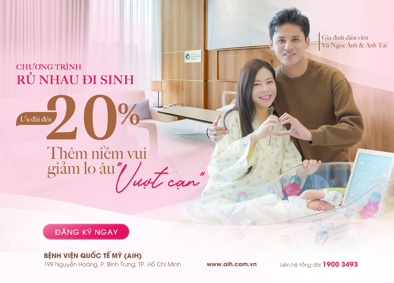 CHƯƠNG TRÌNH “RỦ NHAU ĐI SINH” ƯU ĐÃI ĐẾN 20% | THÊM NIỀM VUI, GIẢM LO ÂU “VƯỢT CẠN”