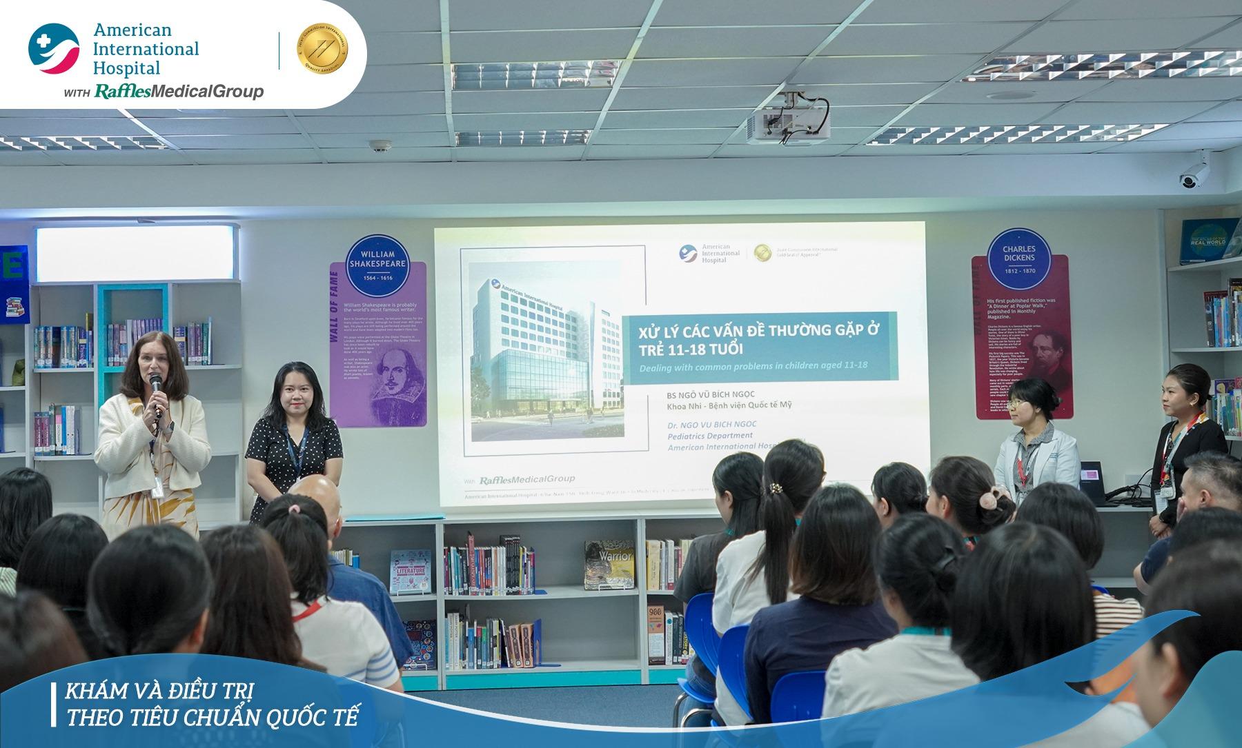 HỘI THẢO SỨC KHỎE: “XỬ LÝ CÁC VẤN ĐỀ THƯỜNG GẶP Ở TRẺ 11–18 TUỔI” TẠI TRƯỜNG QUỐC TẾ ANH VIỆT (BVIS) TP.HCM