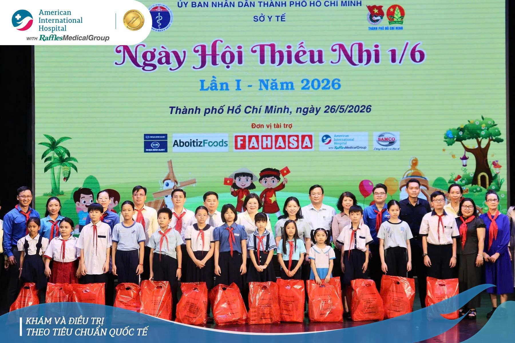 BỆNH VIỆN QUỐC TẾ MỸ (AIH) ĐỒNG HÀNH MANG NIỀM VUI VÀ SỨC KHỎE ĐẾN VỚI TRẺ EM KHÓ KHĂN TẠI "NGÀY HỘI THIẾU NHI 1/6" TP.HCM LẦN I - NĂM 2026