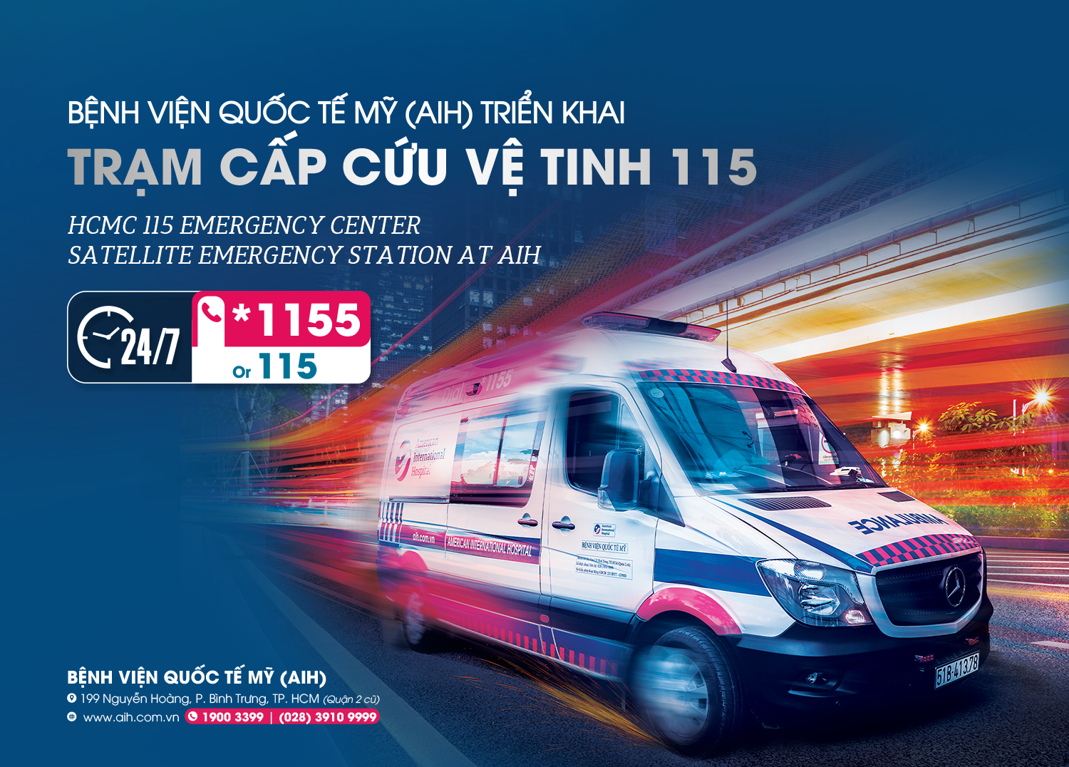 AMERICAN INTERNATIONAL HOSPITAL (AIH) LAUNCHES SATELLITE 115 EMERGENCY STATION