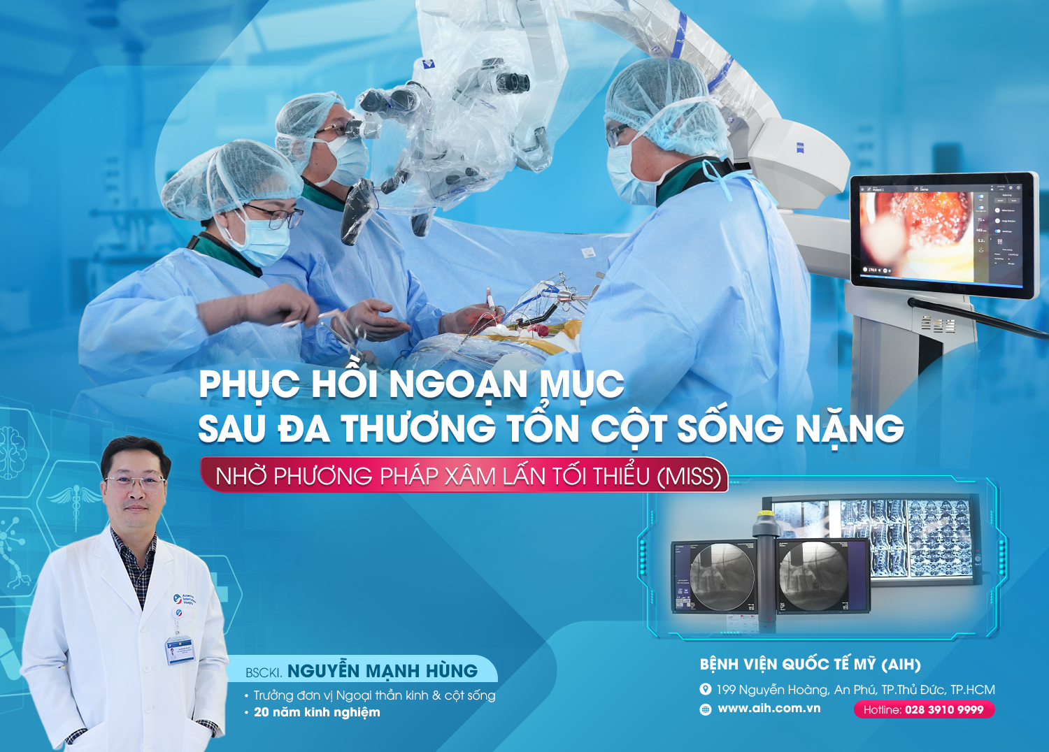 PHỤC HỒI NGOẠN MỤC SAU ĐA THƯƠNG TỔN CỘT SỐNG NẶNG NHỜ PHƯƠNG PHÁP XÂM LẤN TỐI THIỂU