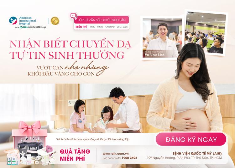 LỚP TIỀN SẢN 20.07: DẤU HIỆU CHUYỂN DẠ & KỸ NĂNG VƯỢT CẠN AN TOÀN - THỰC HÀNH GIẢM ĐAU KHÔNG DÙNG THUỐC, CÁCH THỞ & RẶN SANH TRONG CHUYỂN DẠ