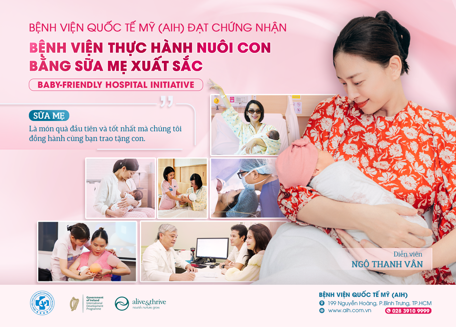 BỆNH VIỆN QUỐC TẾ MỸ (AIH) CHÍNH THỨC ĐẠT DANH HIỆU “BỆNH VIỆN THỰC HÀNH NUÔI CON BẰNG SỮA MẸ XUẤT SẮC”