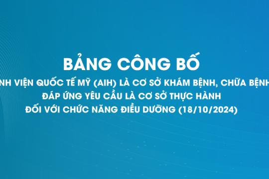Bệnh viện Quốc tế Mỹ (AIH) chính thức trở thành Cơ sở hướng dẫn thực hành – chức danh Điều dưỡng được Sở Y Tế TP.HCM phê duyệt