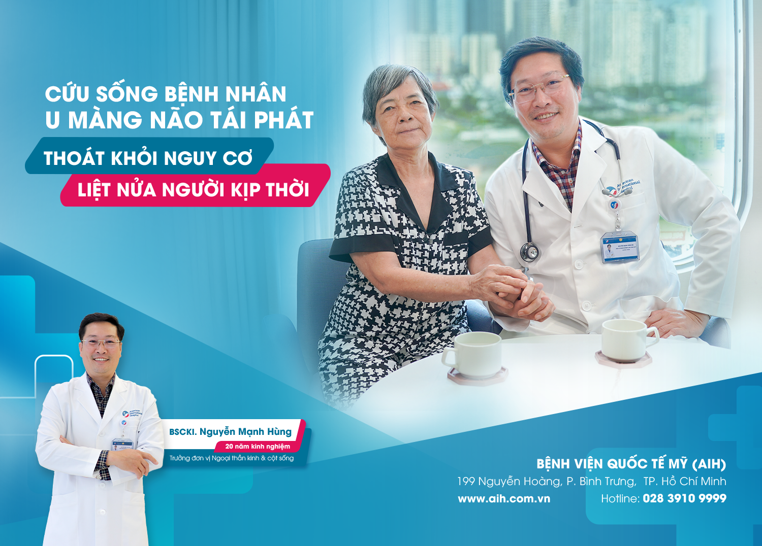 CỨU SỐNG BỆNH NHÂN U MÀNG NÃO TÁI PHÁT, THOÁT KHỎI NGUY CƠ LIỆT NỬA NGƯỜI KỊP THỜI