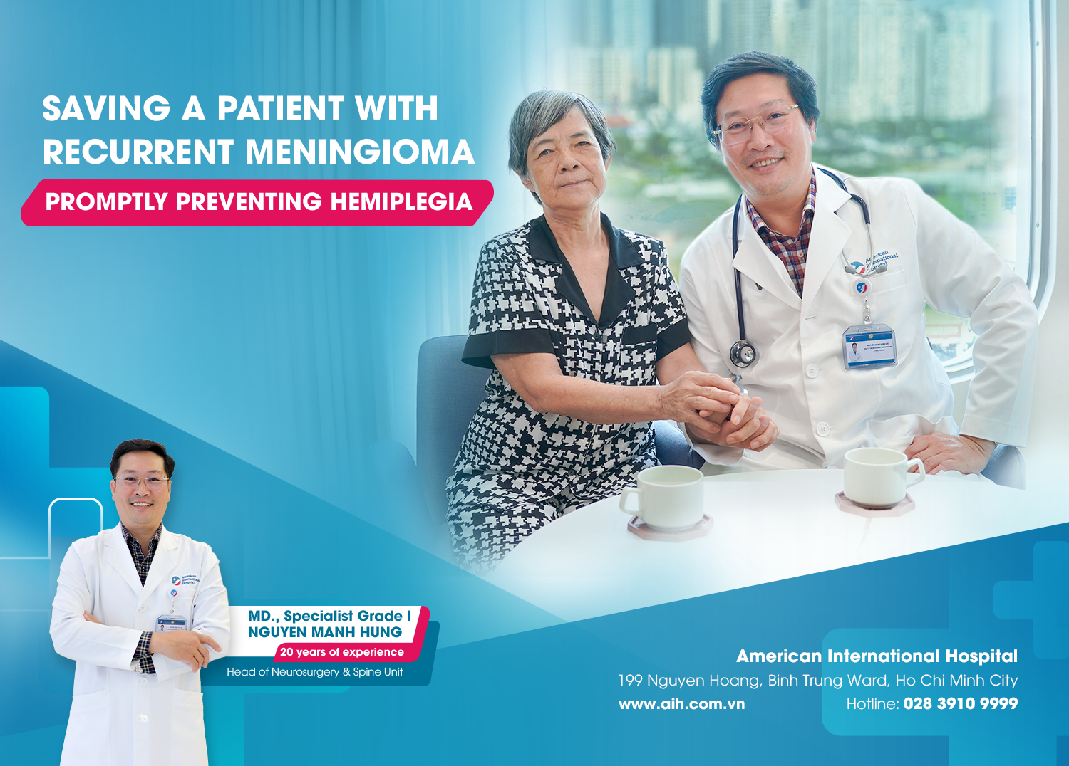 SAVING A PATIENT WITH RECURRENT MENINGIOMA, PROMPTLY PREVENTING HEMIPLEGIA