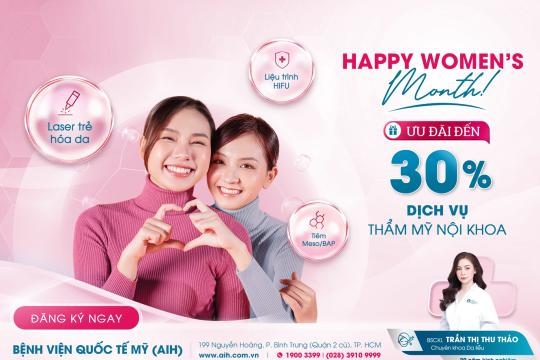 MỪNG NGÀY 20/10 – TẶNG NÀNG ƯU ĐÃI LÀM ĐẸP ĐẾN 30%
