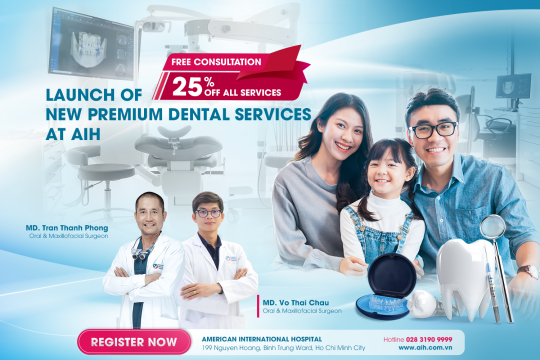 LAUNCH OF NEW PREMIUM DENTAL SERVICES AT AIH - FREE CONSULTATION & 25% OFF ALL SERVICES