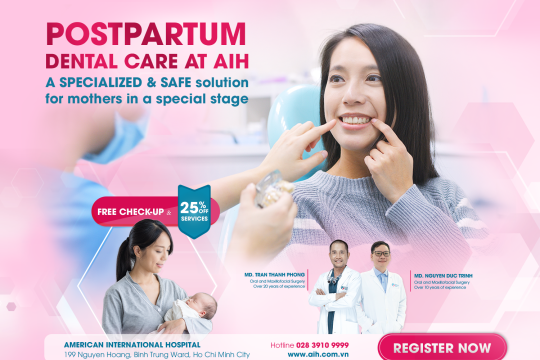 POSTPARTUM DENTAL CARE AT AIH – A SPECIALIZED AND SAFE SOLUTION FOR MOTHERS IN A SPECIAL STAGE