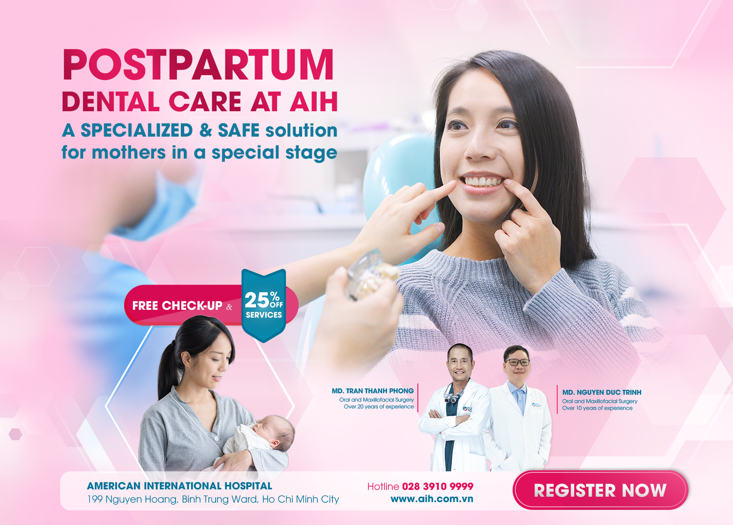 POSTPARTUM DENTAL CARE AT AIH – A SPECIALIZED AND SAFE SOLUTION FOR MOTHERS IN A SPECIAL STAGE