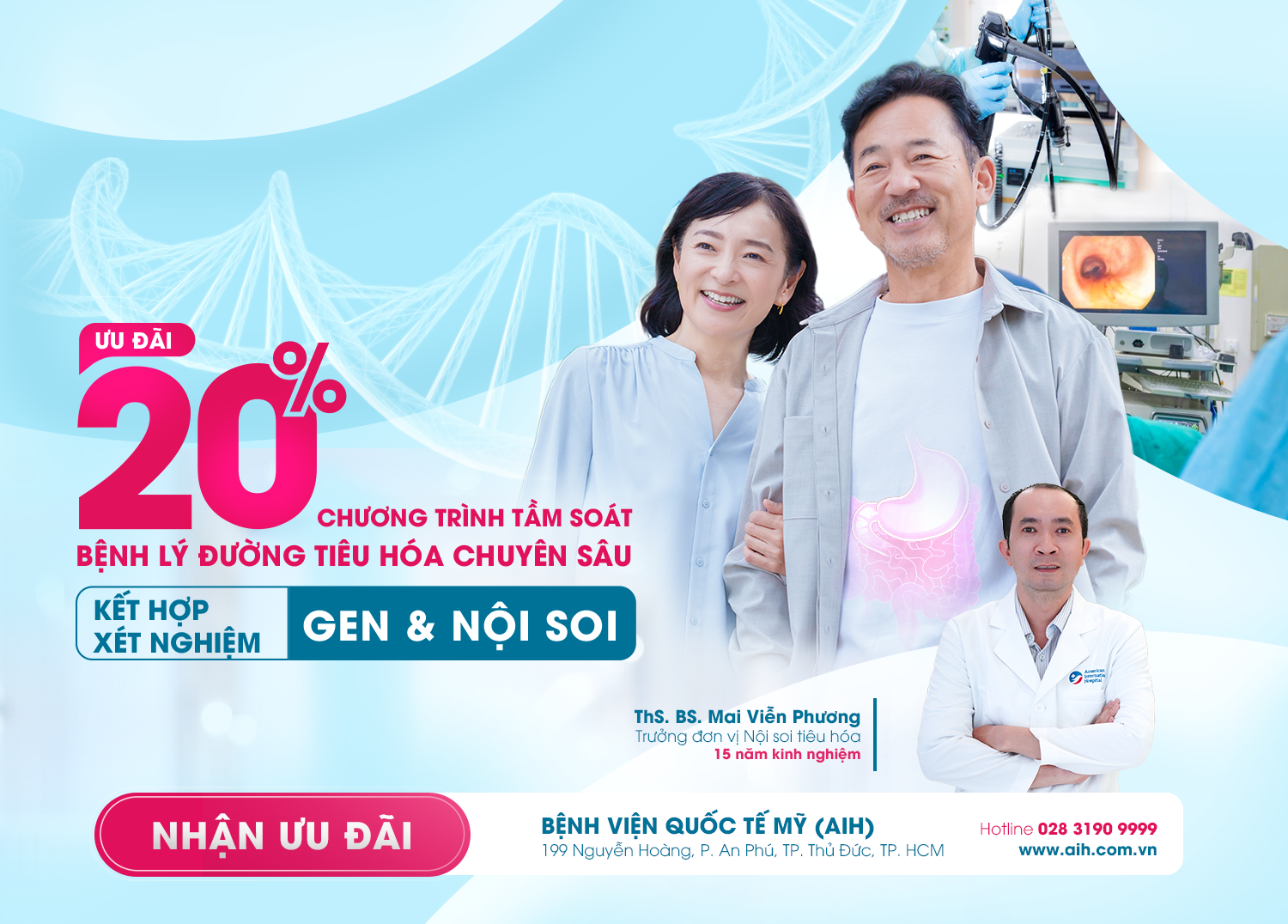 TẦM SOÁT BỆNH LÝ ĐƯỜNG TIÊU HÓA CHUYÊN SÂU KẾT HỢP NỘI SOI & XÉT NGHIỆM GEN – PHÁT HIỆN SỚM NGUY CƠ UNG THƯ TỪ GỐC