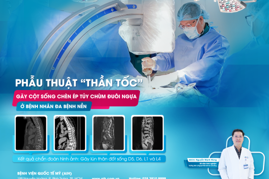 PHẪU THUẬT “THẦN TỐC” GÃY CỘT SỐNG CHÈN ÉP TỦY CHÙM ĐUÔI NGỰA Ở BỆNH NHÂN ĐA BỆNH NỀN