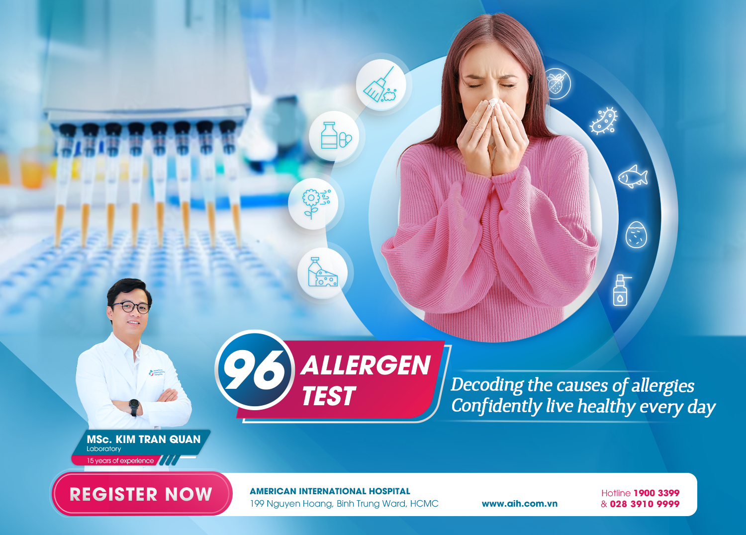 96-ALLERGEN TEST: KNOW THE RIGHT CAUSE SO ALLERGIES ARE NO LONGER A CONCERN
