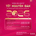 LUNAR NEW YEAR HOLIDAY 2026 SCHEDULE ANNOUNCEMENT