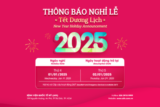 THÔNG BÁO LỊCH HOẠT ĐỘNG TẾT DƯƠNG LỊCH 2025