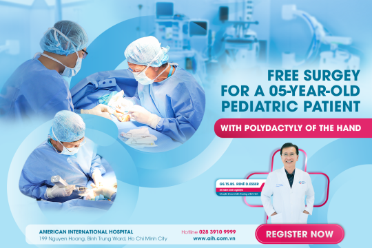FREE SURGEY FOR A 05-YEAR-OLD PEDIATRIC PATIENT WITH POLYDACTYLY OF THE HAND