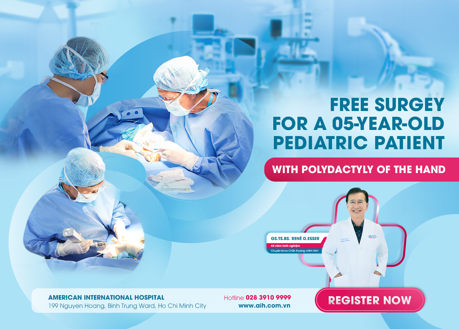 FREE SURGEY FOR A 05-YEAR-OLD PEDIATRIC PATIENT WITH POLYDACTYLY OF THE HAND