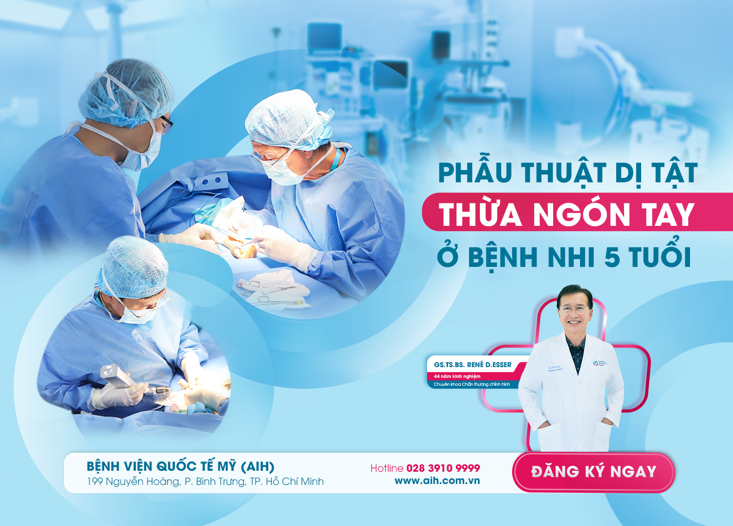 PHẪU THUẬT MIỄN PHÍ TRƯỜNG HỢP DỊ TẬT THỪA NGÓN TAY Ở BỆNH NHI 5 TUỔI