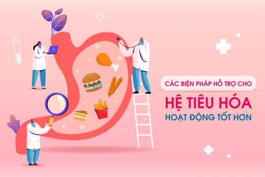 CÁC BIỆN PHÁP HỖ TRỢ CHO HỆ TIÊU HÓA HOẠT ĐỘNG TỐT HƠN