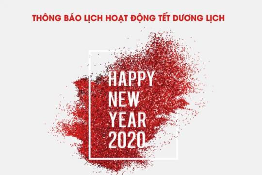 LỊCH HOẠT ĐỘNG TẾT DƯƠNG LỊCH 2020