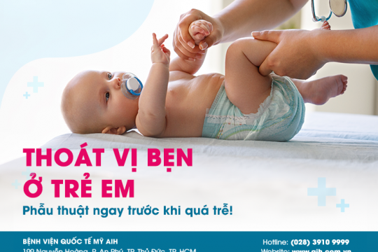 THOÁT VỊ BẸN Ở TRẺ EM: KHI NÀO CẦN PHẢI PHẪU THUẬT?