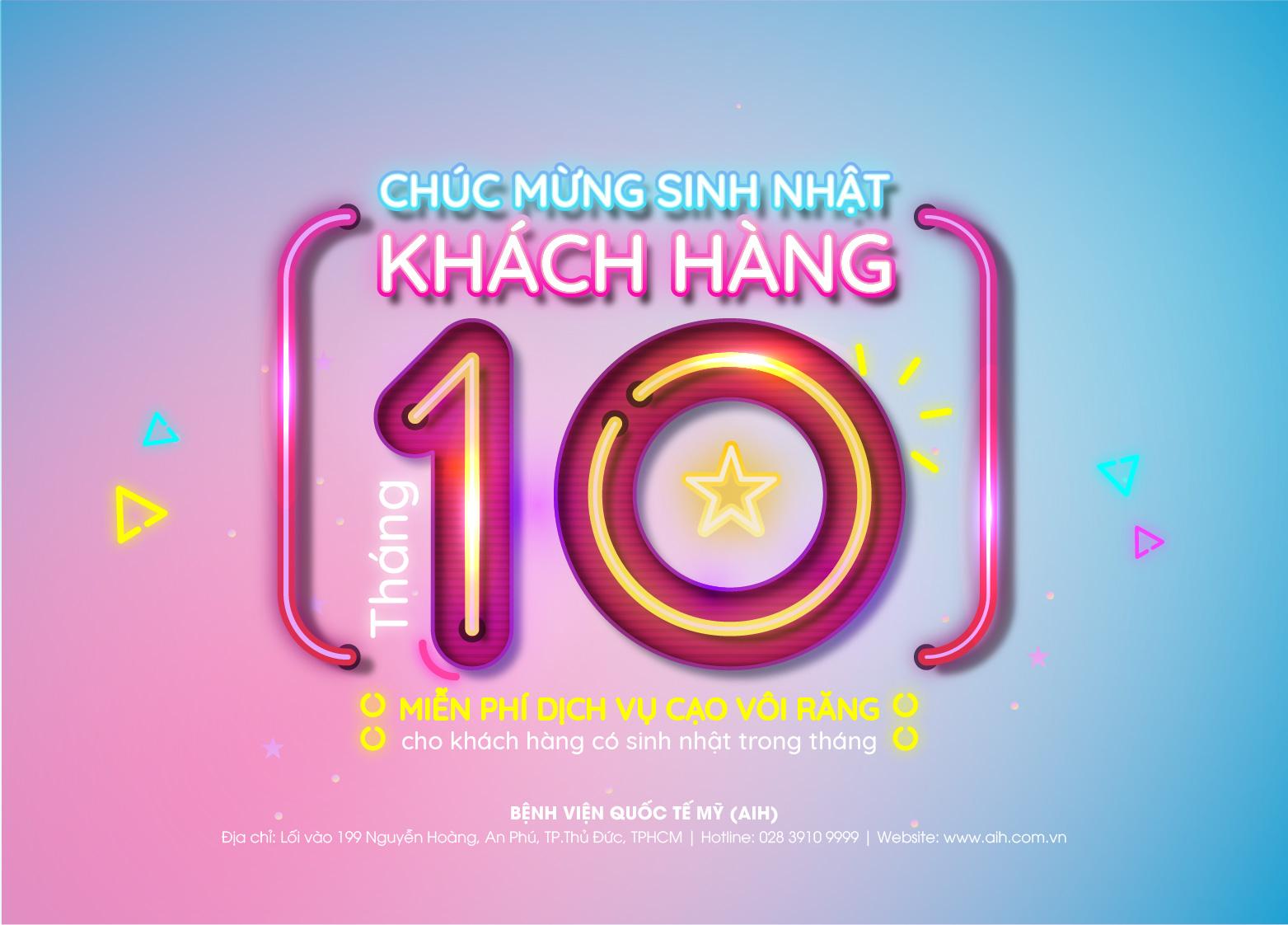ƯU ĐÃI DÀNH CHO KHÁCH HÀNG CÓ SINH NHẬT TRONG THÁNG 10