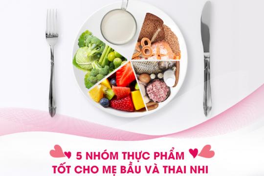 5 NHÓM THỰC PHẨM TỐT CHO MẸ BẦU VÀ THAI NHI