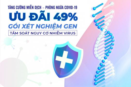 ƯU ĐÃI 49% GÓI XÉT NGHIỆM GEN TẦM SOÁT NGUY CƠ NHIỄM VIRUS ĐƯỜNG HÔ HẤP