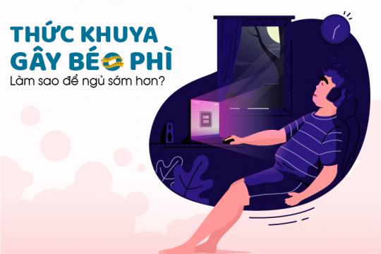 THỨC KHUYA GÂY BÉO PHÌ: LÀM SAO ĐỂ NGỦ SỚM HƠN?