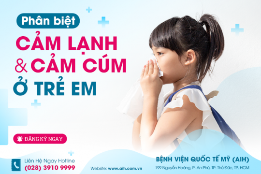PHÂN BIỆT CẢM LẠNH VÀ CẢM CÚM Ở TRẺ EM