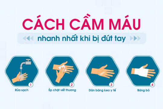 CÁCH CẦM MÁU NHANH NHẤT KHI BỊ ĐỨT TAY