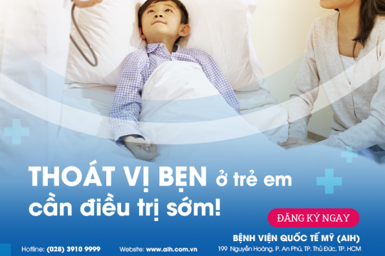 THOÁT VỊ BẸN Ở TRẺ EM: CẦN ĐIỀU TRỊ SỚM!