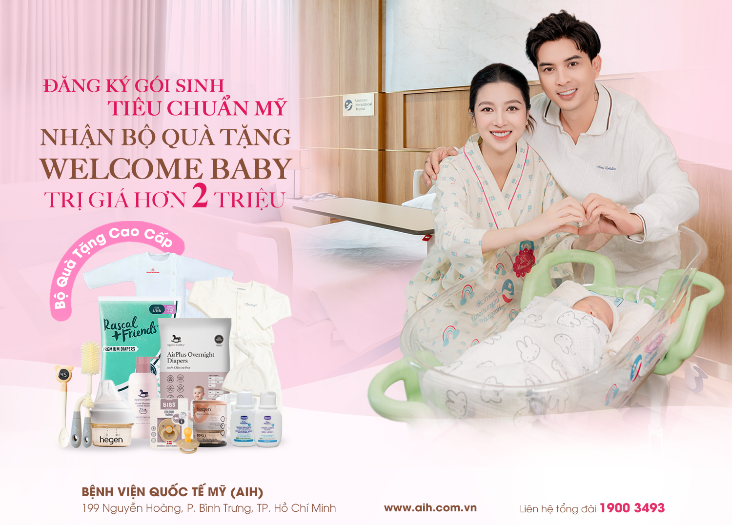 ĐĂNG KÝ GÓI SINH TIÊU CHUẨN MỸ, NHẬN BỘ QUÀ TẶNG WELCOME BABY TRỊ GIÁ HƠN 2 TRIỆU