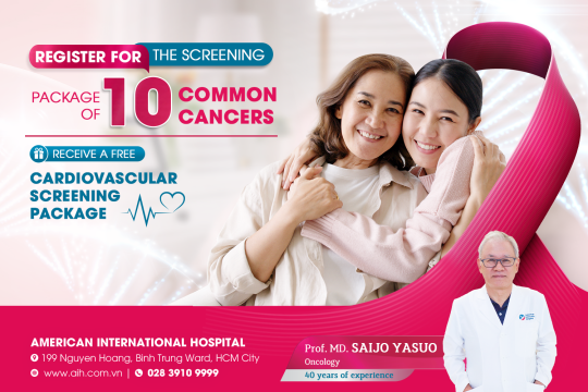 REGISTER FOR THE SCREENING PACKAGE OF 10 COMMON CANCERS – RECEIVE A FREE CARDIOVASCULAR SCREENING PACKAGE