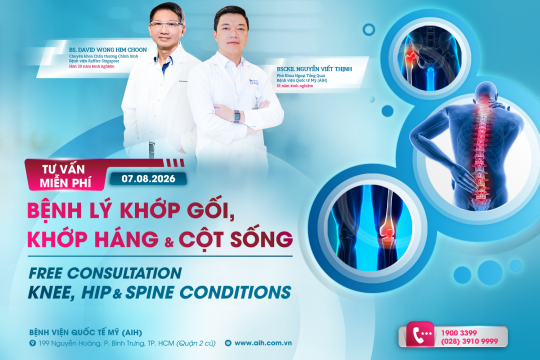OPPORTUNITY TO RECEIVE CONSULTATION ON "KNEE, HIP & SPINE CONDITIONS" WITH SPECIALISTS FROM RAFFLES HOSPITAL SINGAPORE AND AMERICAN INTERNATIONAL HOSPITAL (AIH)