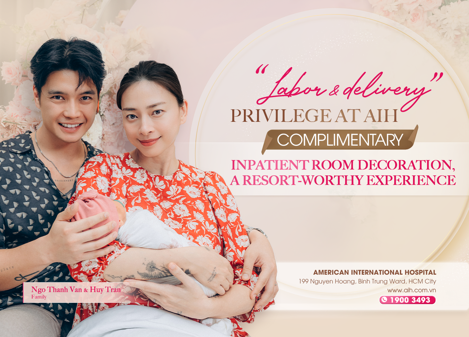 “LABOR & DELIVERY” PRIVILEGE AT AIH: COMPLIMENTARY INPATIENT ROOM DECORATION, A RESORT-WORTHY EXPERIENCE