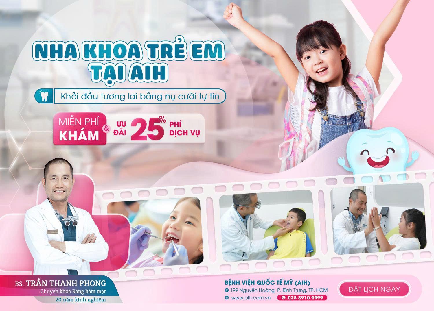 NHA KHOA TRẺ EM TẠI AIH – CÙNG CON KHỞI ĐẦU TƯƠNG LAI BẰNG NỤ CƯỜI TỰ TIN